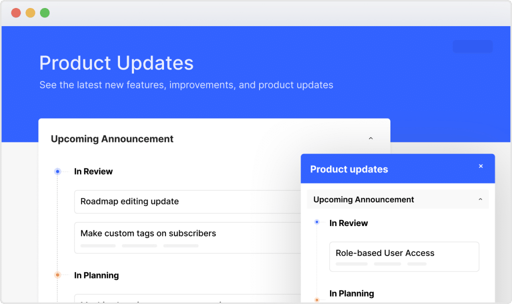 AnnounceKit announced public and internal roadmap feature